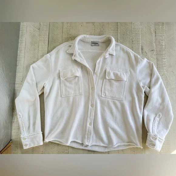 Cotton Citizen Brooklyn Button-Down Shirt Jacket - Size Small Oversized - Picture 4 of 13